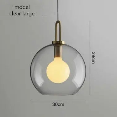 Glass Ball Modern Single Pendant Lights — alternate product view 7
