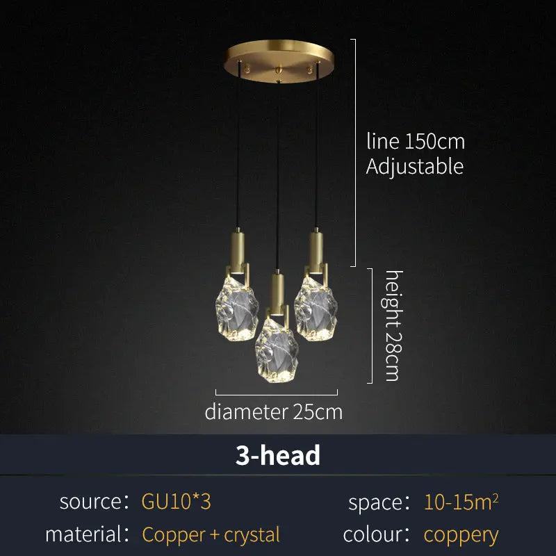 Led Crystal Iceberg Pendant Lights — alternate product view 10