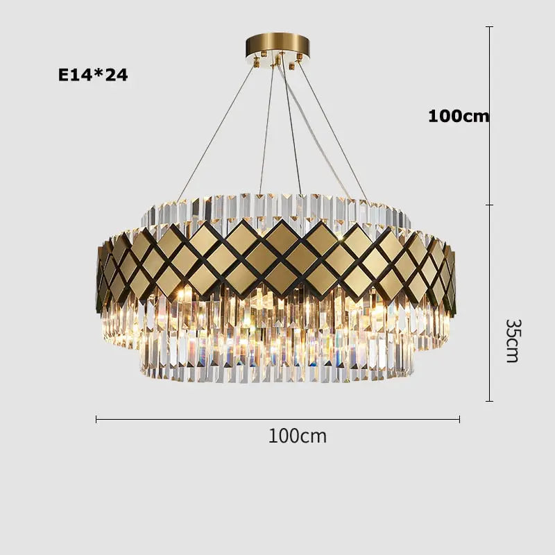 Modern Art Deco Crystal Chandelier — alternate product view 9