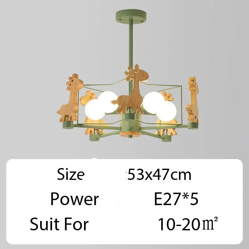 Wood Horse Kids Chandelier — alternate product view 12