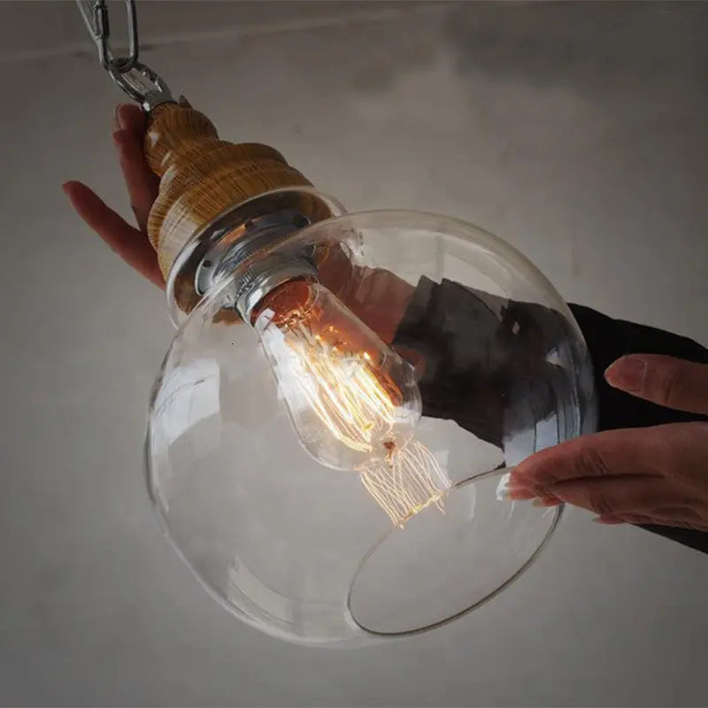 Creative Wood Single Head Pendant Lamp — alternate product view 9