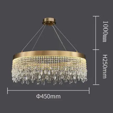 Luxury Crystal Hanging Light Round Chandelier — alternate product view 10
