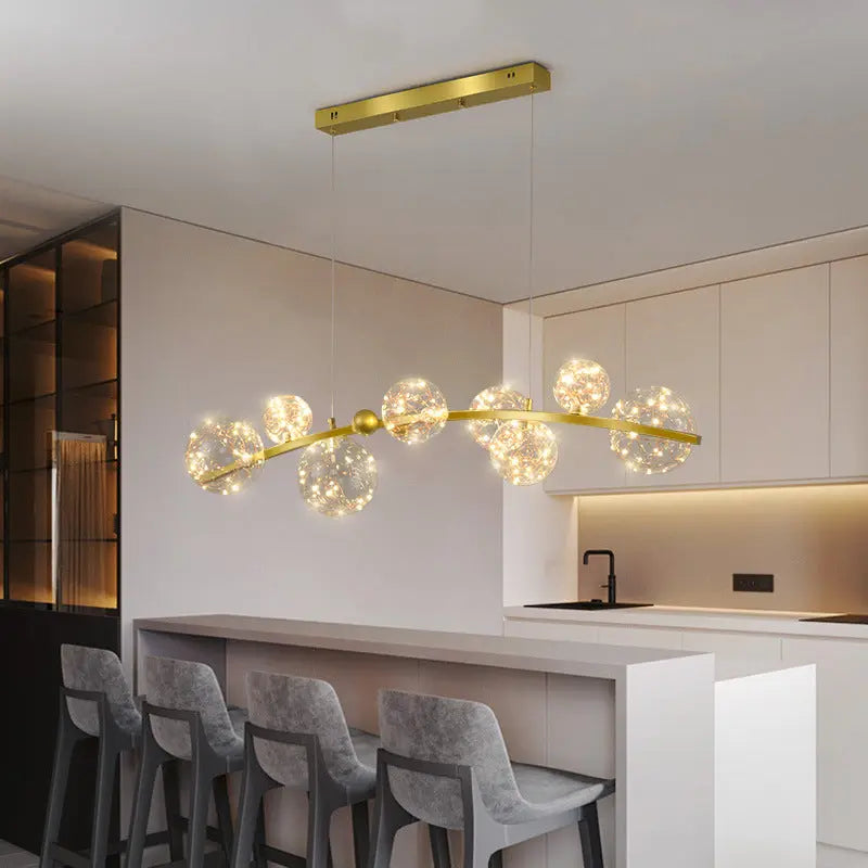 Nordic Glass Ball Led Modern Pendant Chandelier — alternate product view 5