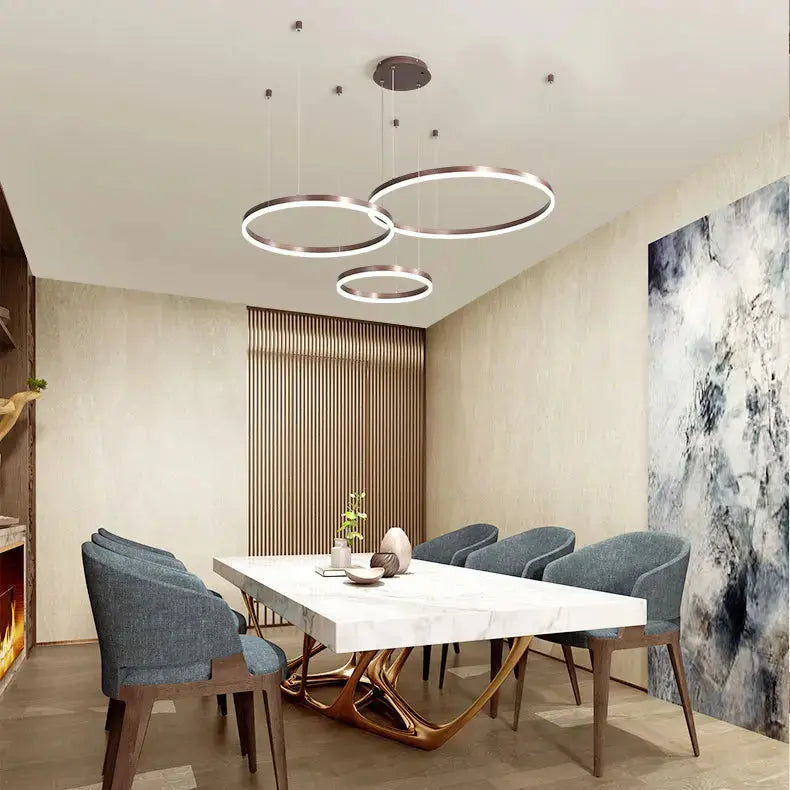 Art Deco Gold Shape Pendant Led Chandelier — alternate product view 4