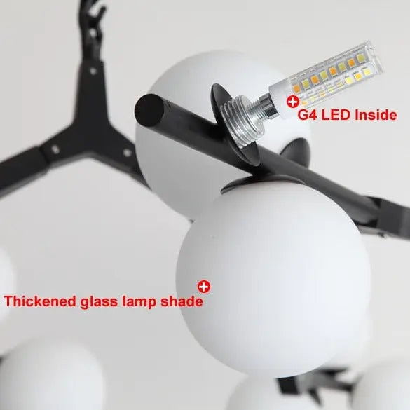 Post Modern Style Glass Balls Chandelier — alternate product view 9