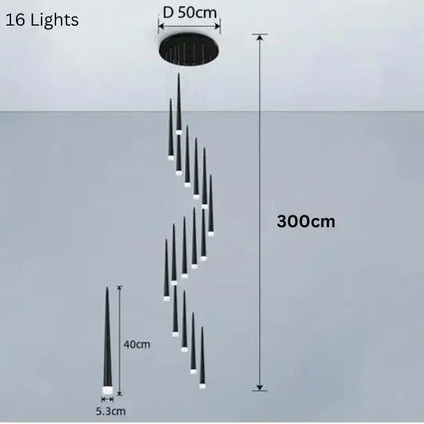 Long Stair Chandelier — shown in an interior setting 13