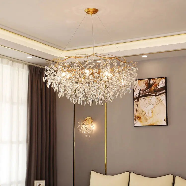 Modern Luxury Gold Crystal Art Decor Chandelier — alternate product view 7