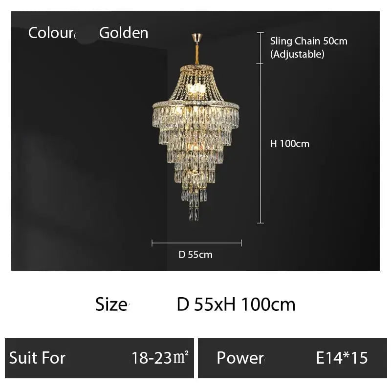Duplex Villa Crystal Chandelier — alternate product view 12
