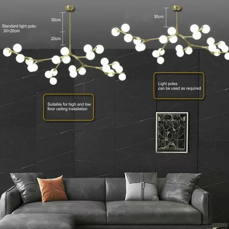 Post Modern Style Glass Balls Chandelier — alternate product view 11