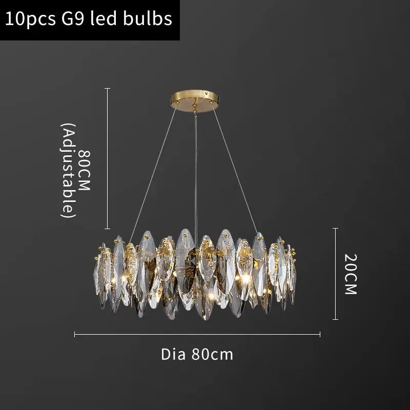 Luxury Modern Hanging Crystal Chandelier — alternate product view 8