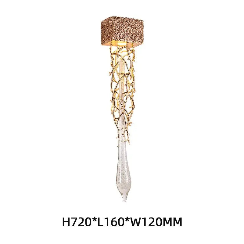 Nordic Transparent Crystal Gold Wall Lamp — alternate product view 10
