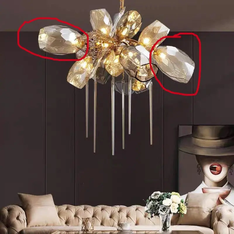 Modern Luxury Villa Glass Chandelier — alternate product view 7