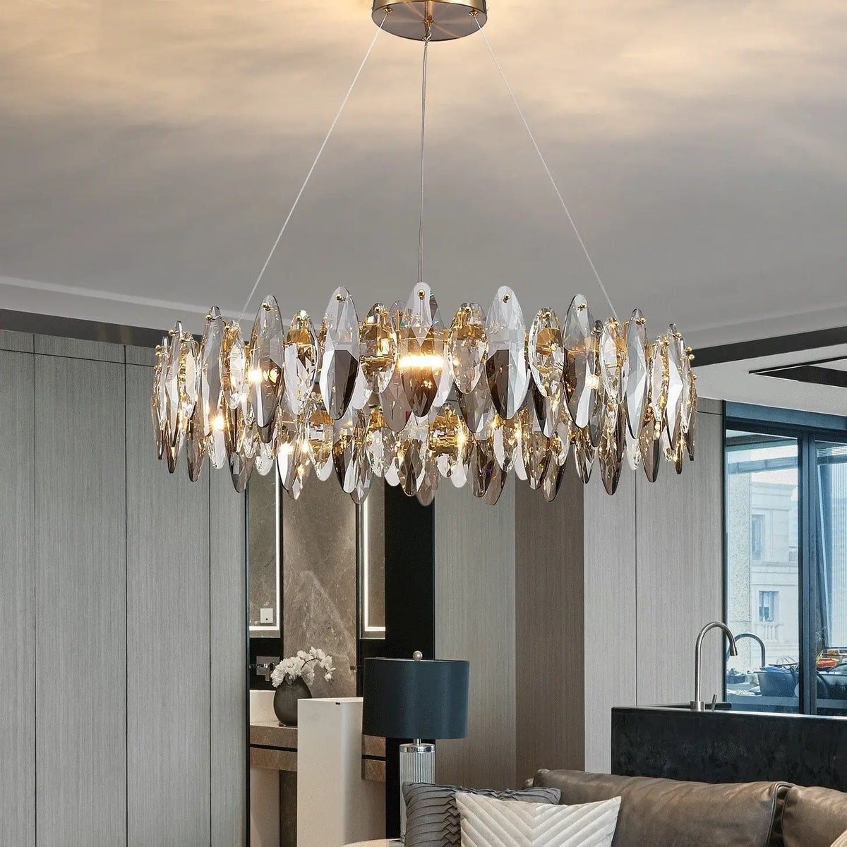Luxury Modern Hanging Crystal Chandelier — alternate product view 5