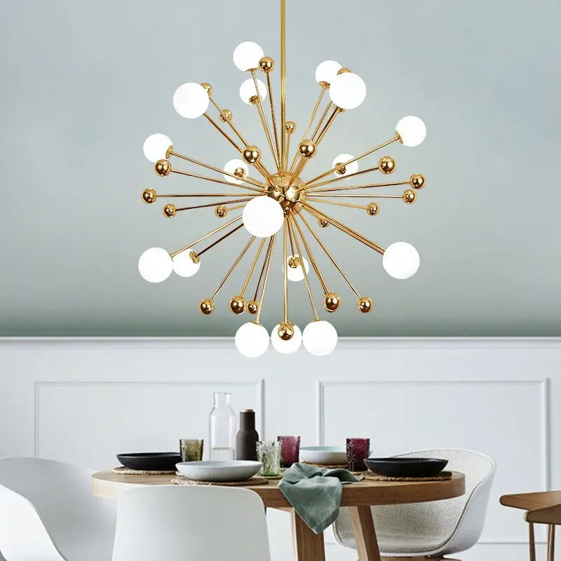 Modern Sputnik Glass Ball Chandelier — alternate product view 2