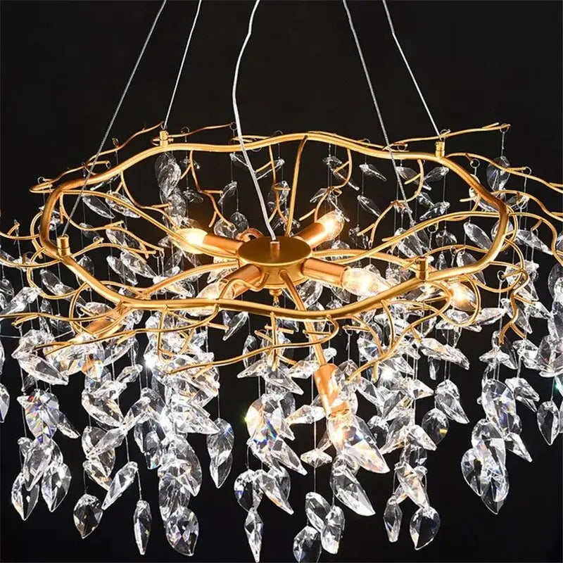 Modern Luxury Gold Crystal Art Decor Chandelier — alternate product view 6