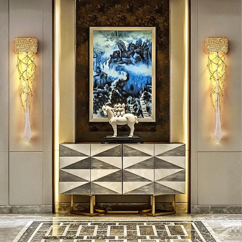 Nordic Transparent Crystal Gold Wall Lamp — alternate product view 3
