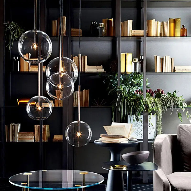 Modern Luxury Glass Ball Chandelier — alternate product view 1
