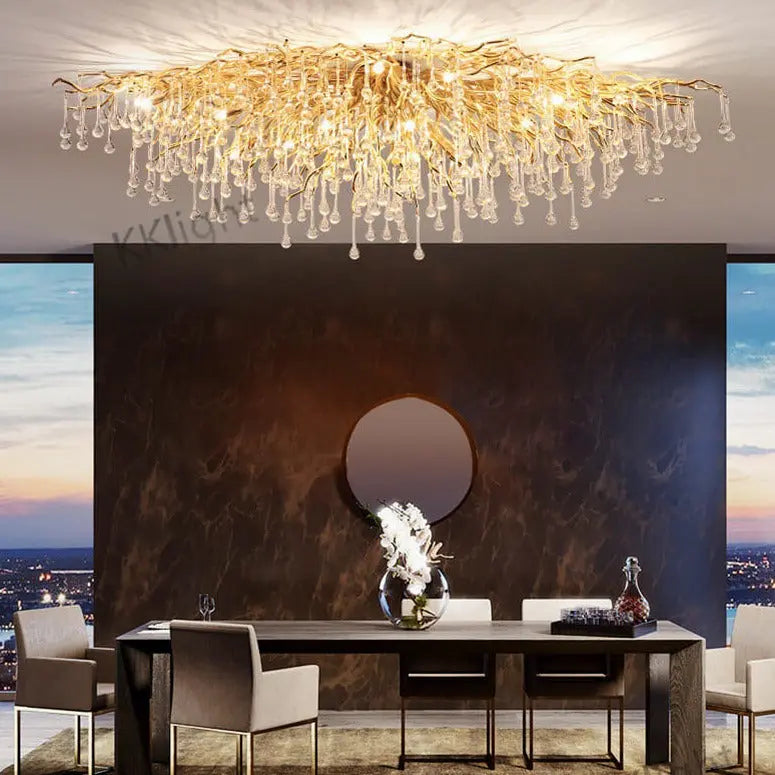 Ceiling Luxury Gold Crystal LED Chandelier — alternate product view 3