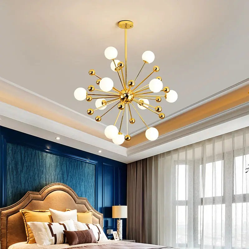 Modern Sputnik Glass Ball Chandelier — alternate product view 5