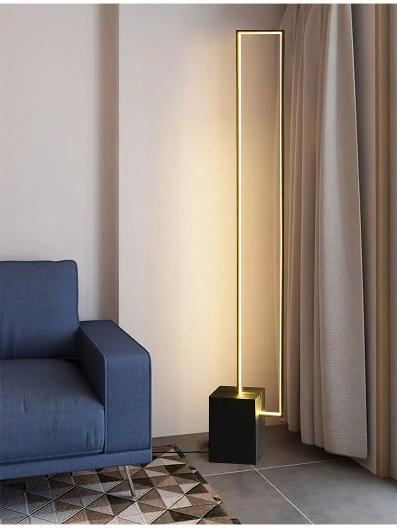 Nordic Standing Contemporary Smart Square Led Strip Floor Lamp — alternate product view 6