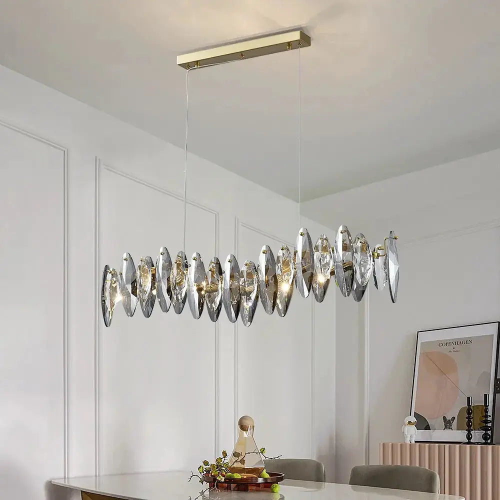Wave Modern Crystal Designer Chandeliers — alternate product view 4