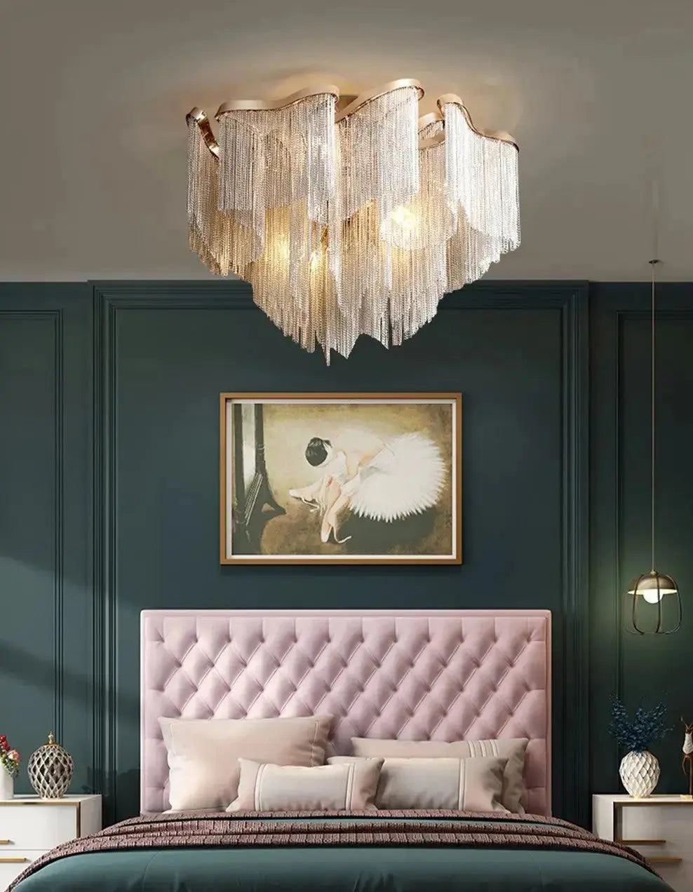 Modern Gold Tassel Decorative Chandelier — alternate product view 8