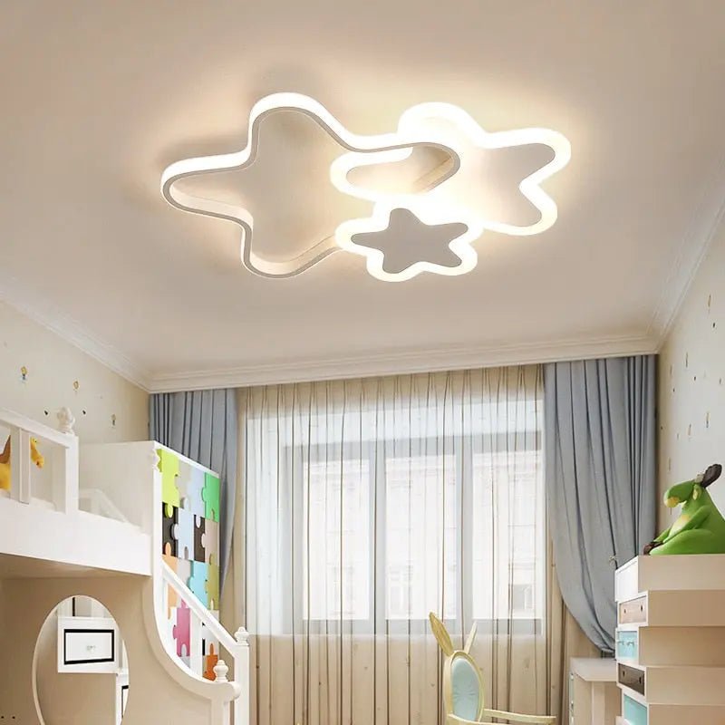 Ceiling Chandelier Star Shape Girls Room — alternate product view 3