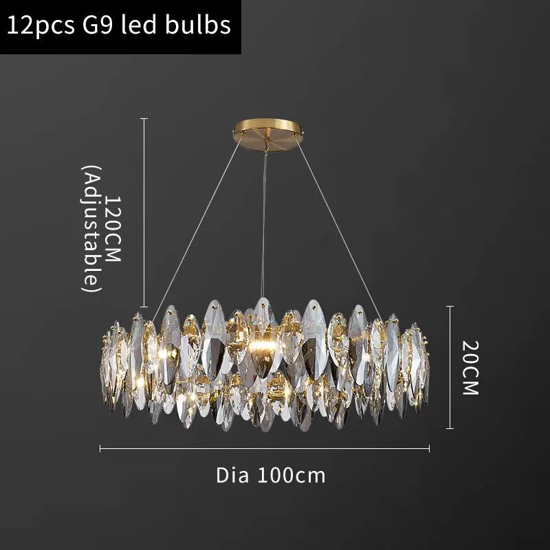 Luxury Modern Hanging Crystal Chandelier — alternate product view 9