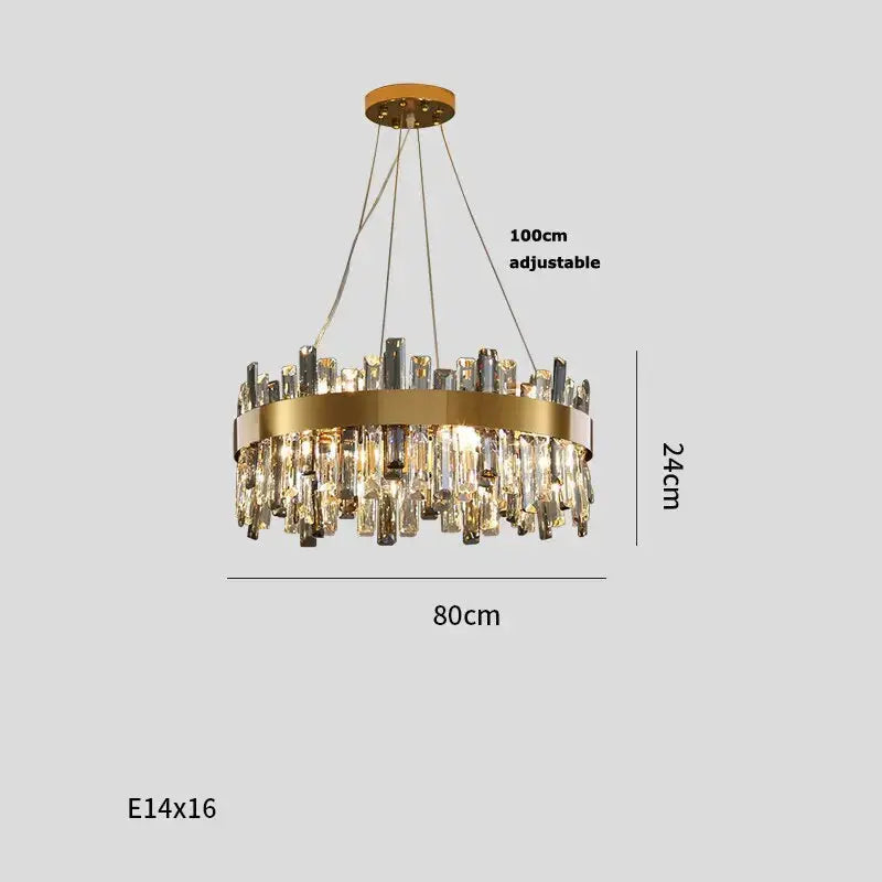 Crystal Round Designer Chandelier — alternate product view 9