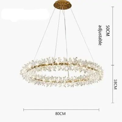 New Luxury Crystal Flower Chandelier — alternate product view 11