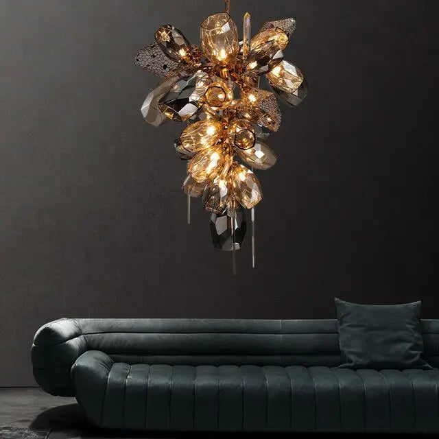 Modern Luxury Villa Glass Chandelier — alternate product view 11
