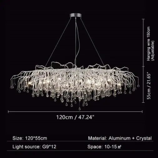 Luxury Chrome Raindrop Chandelier — alternate product view 10