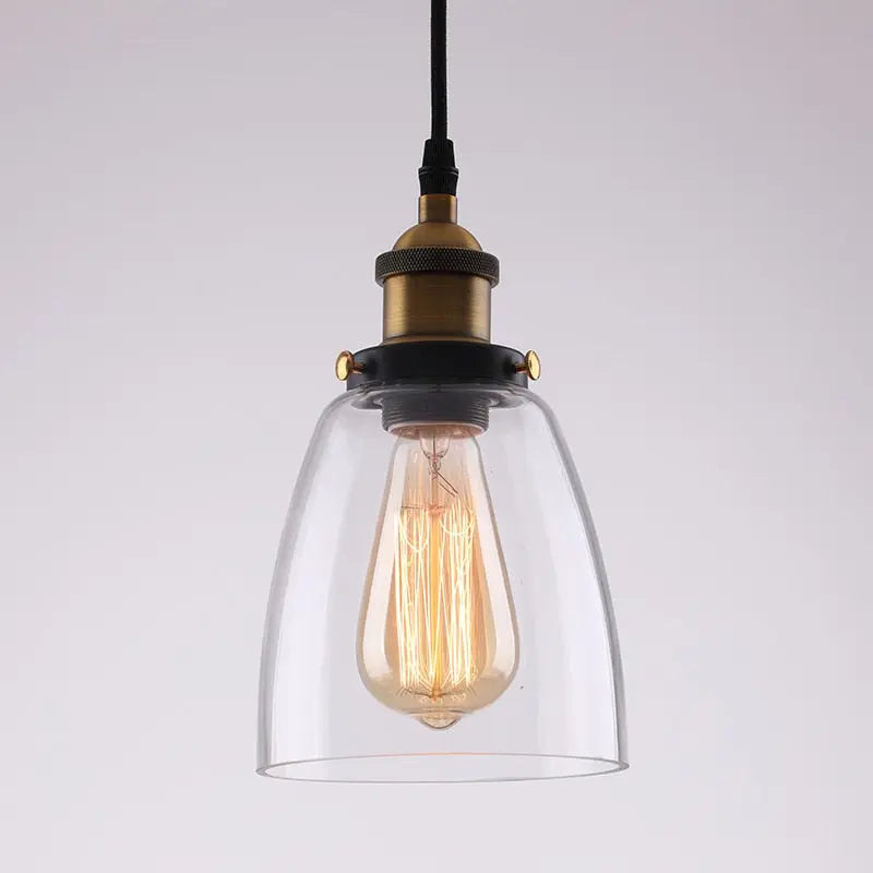 Industrial Retro Smoky Glass Vintage Pendant Lights — alternate product view 5