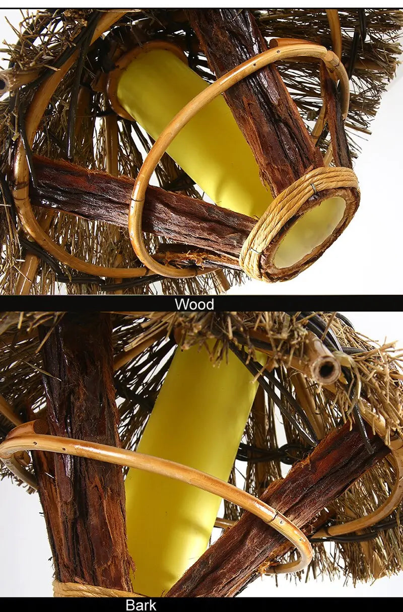 Retro Loft Bamboo Art Hanging Lamp — alternate product view 5