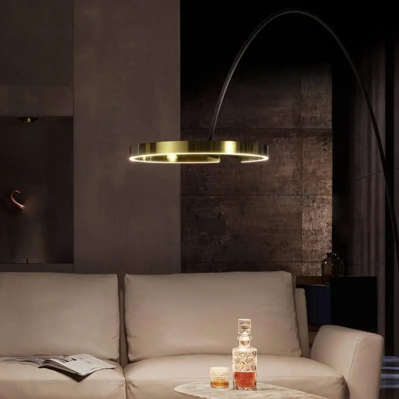 LED Light Round Rings Style Floor Lamp — alternate product view 2