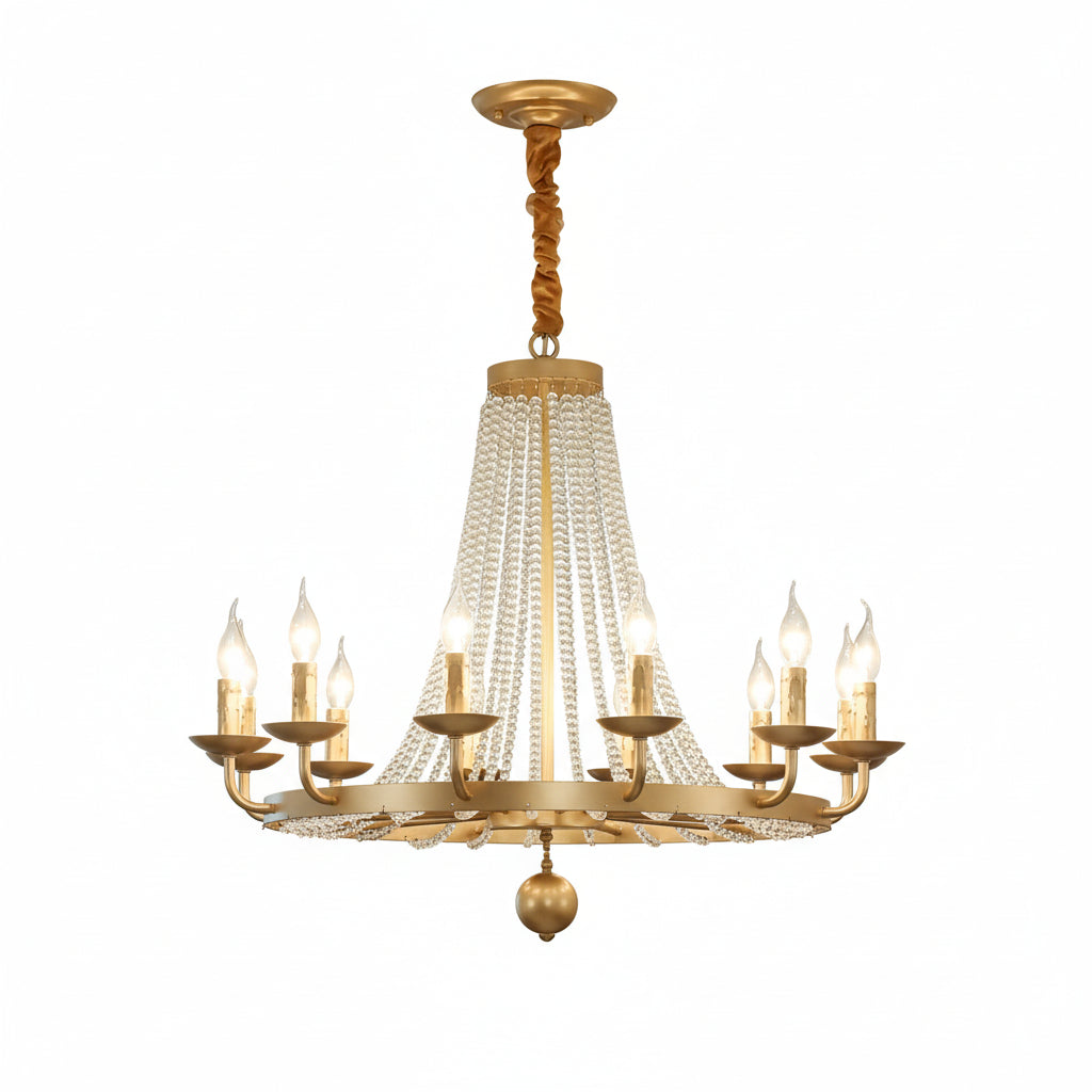 Country Candle Crystal Chandelier — product view