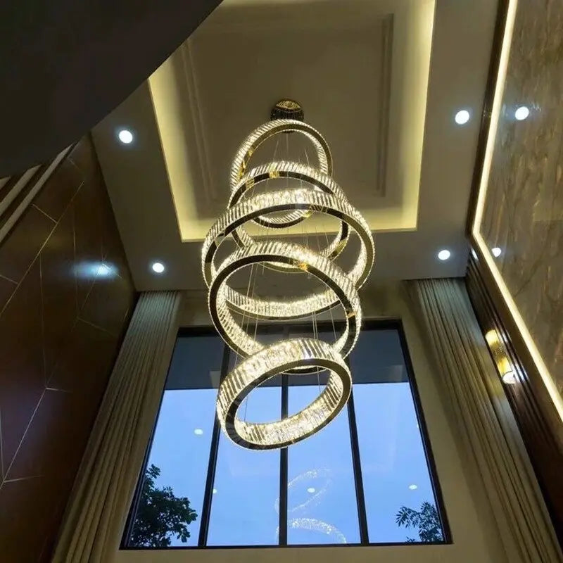 Luxury Modern Ring Crystal Chandelier — alternate product view 9