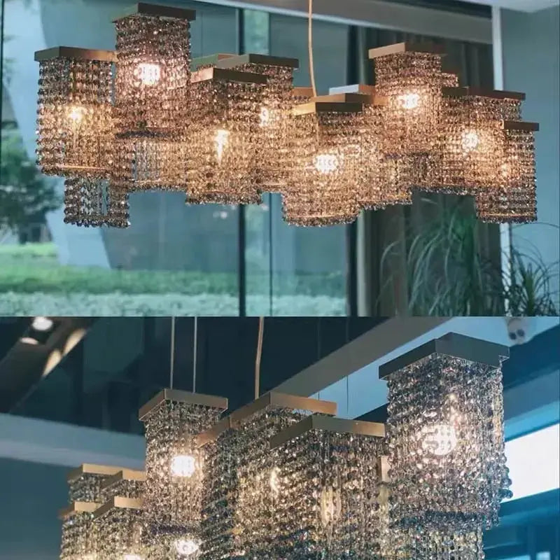 Italian Smoky Crystal Contemporary Chandelier — alternate product view 6