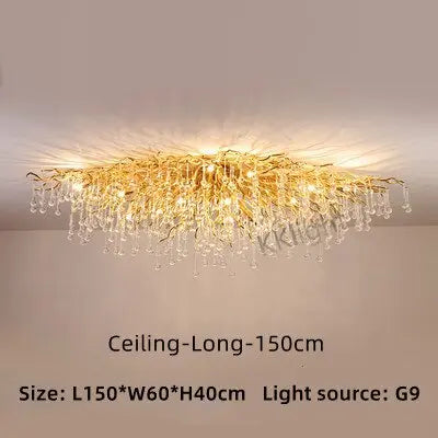 Ceiling Luxury Gold Crystal LED Chandelier — alternate product view 12