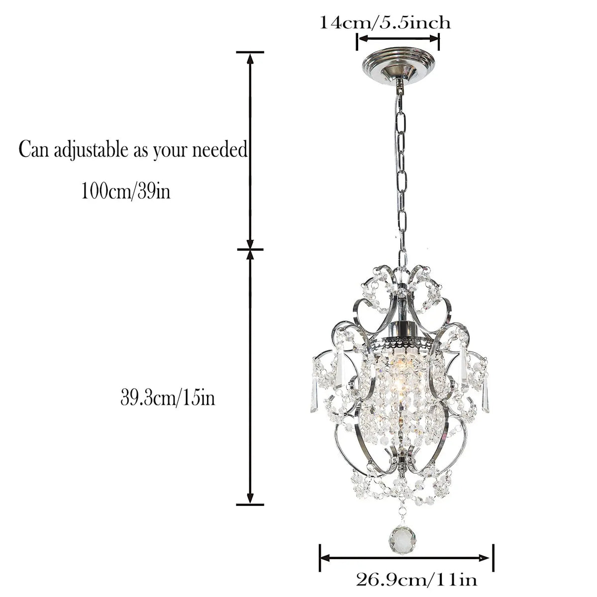 Crystal Mini Chandelier — alternate product view 7