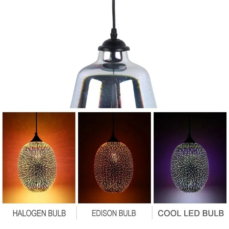 Modern 3D Colorful Pendant Lamp - A — alternate product view 4