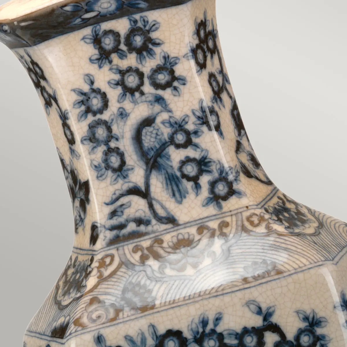 Blue Hex Table Lamp — close-up design detail 2