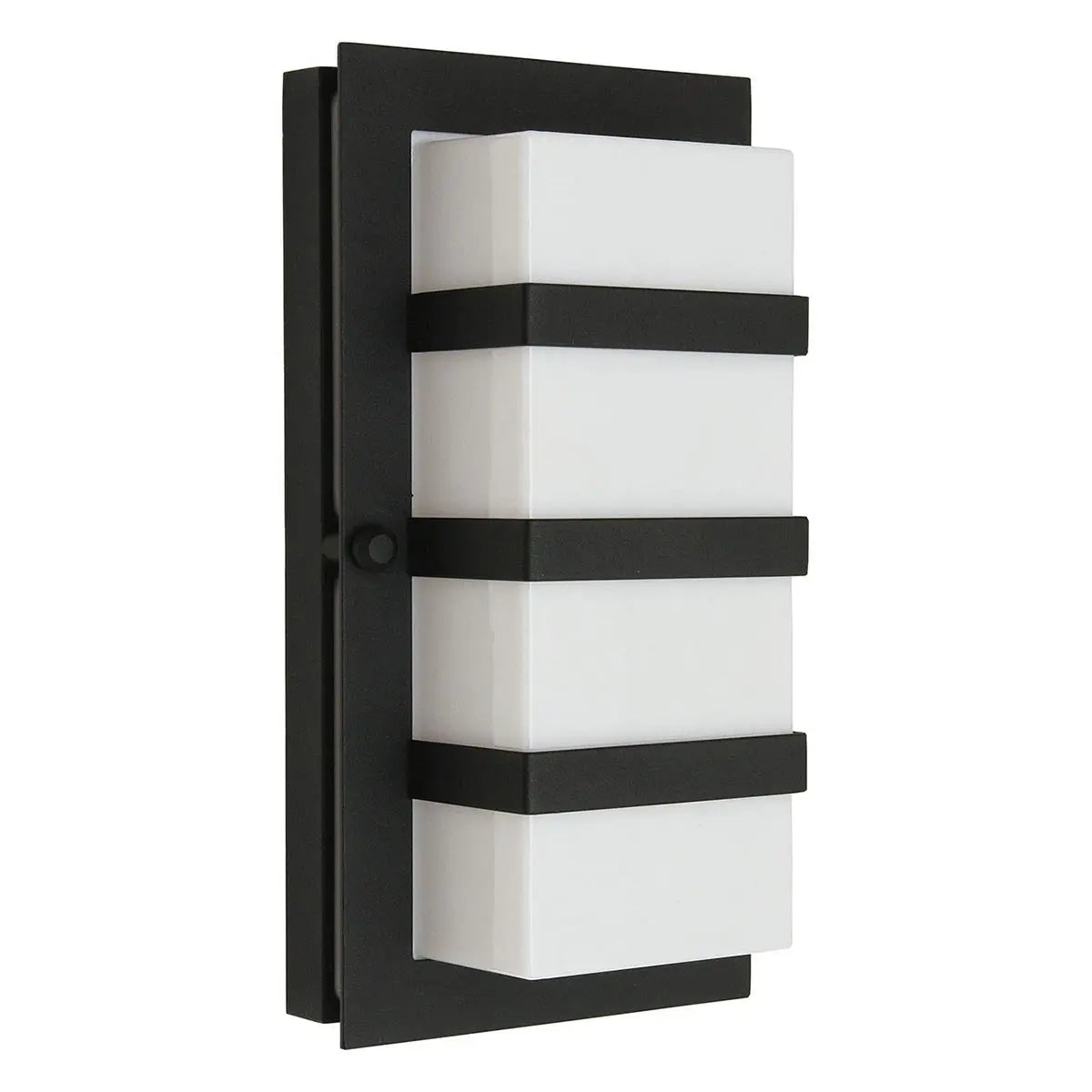 Boden 1 Light Wall Light - Black With Opal Glass — product view