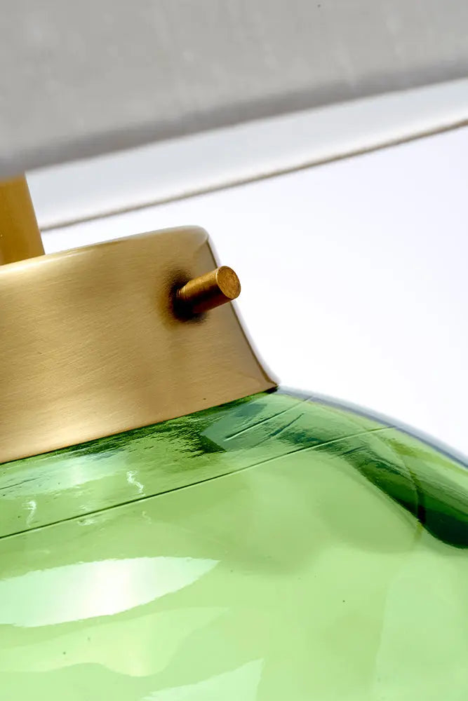 Kara Table Lamp - Dark Green — close-up design detail