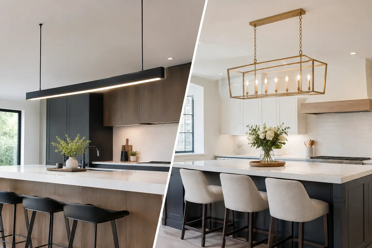 Linear Pendant Versus Island Chandelier