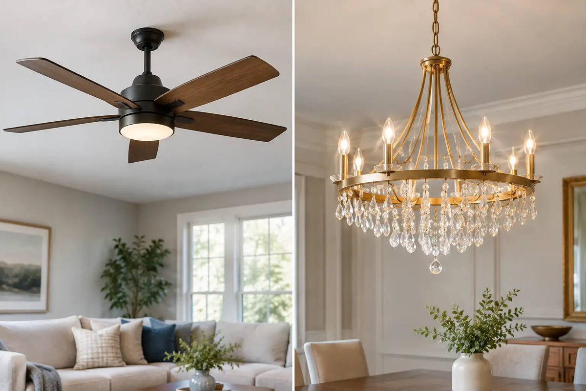 Ceiling Fan Versus Chandelier: Which Fits?