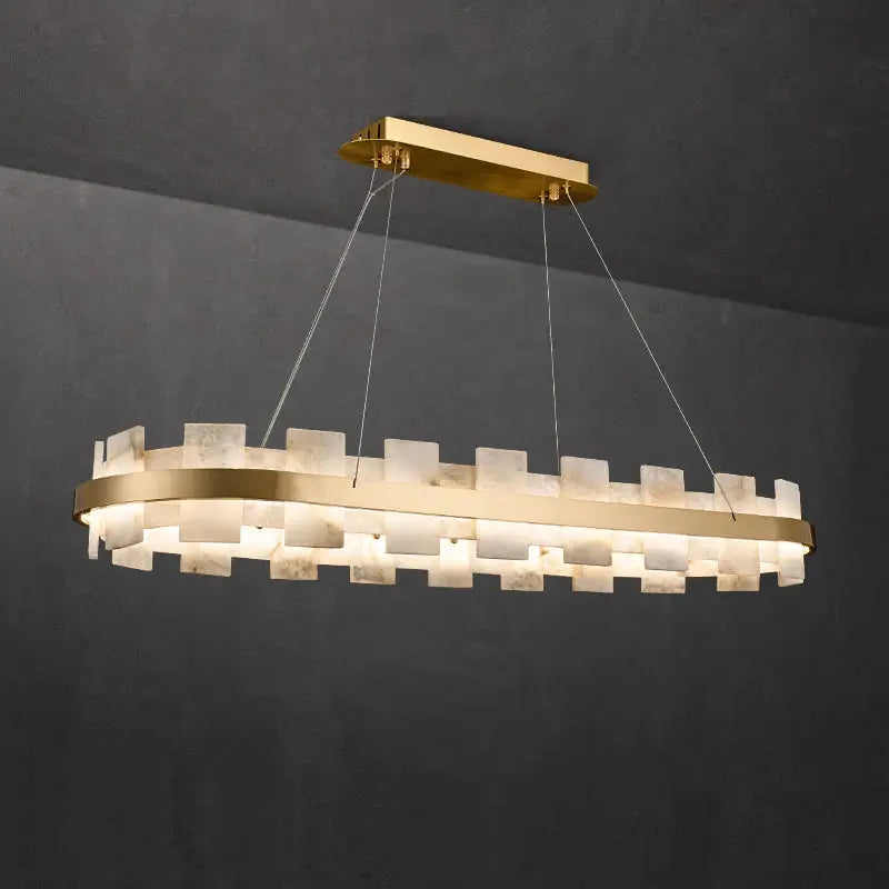 Modern Oval Marble Chandelier — alternate product view 3
