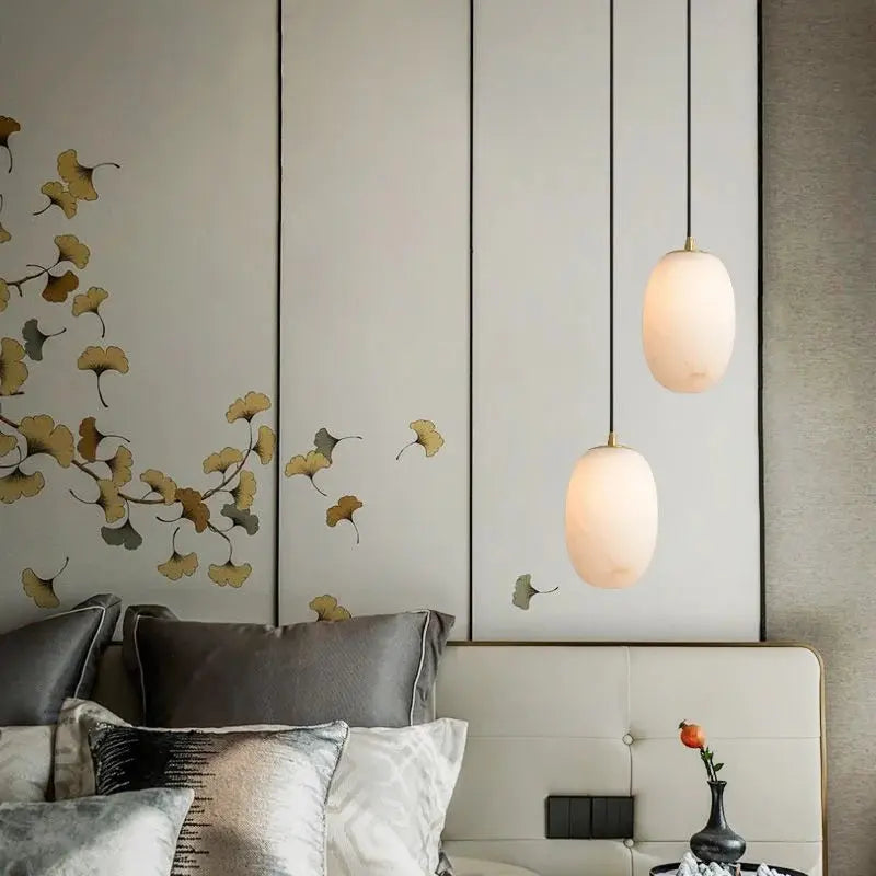 Modern Alabaster Decorative Pendant Light — alternate product view 3