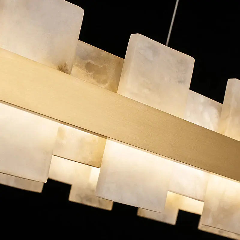 Modern Oval Marble Chandelier — alternate product view 2
