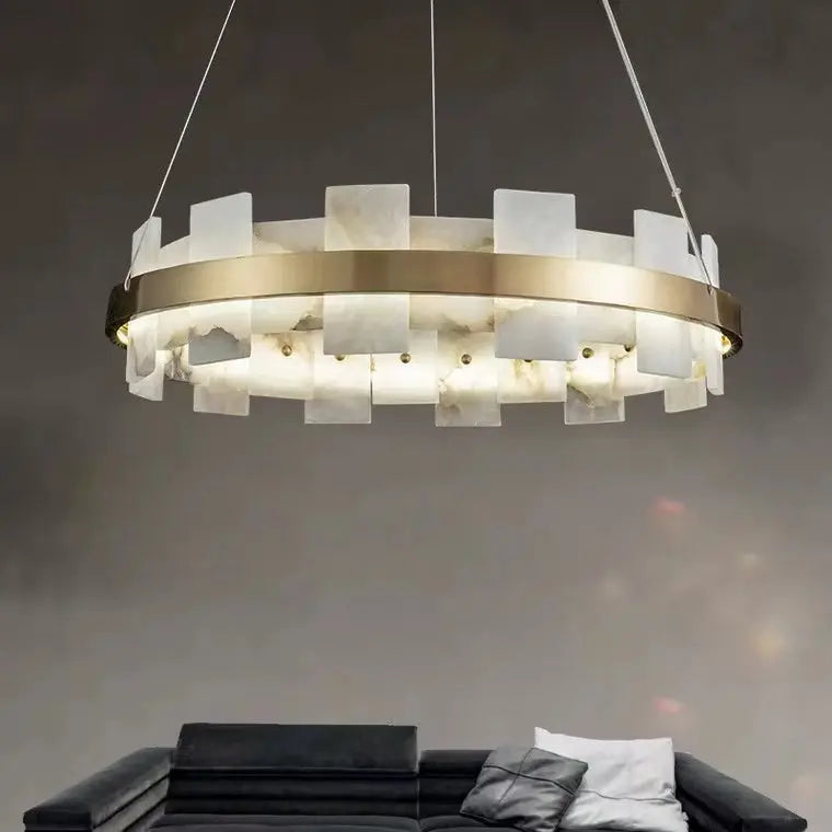 Modern Round Marble Chandelier — alternate product view 9